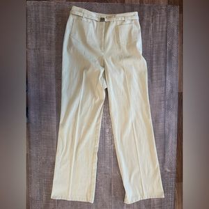 Jeanne Maag sage green belted pants